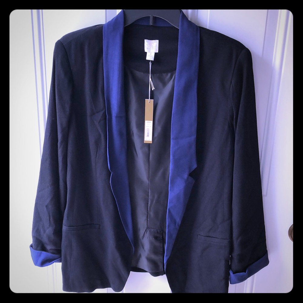 Lauren Conrad dressy navy & black blazer